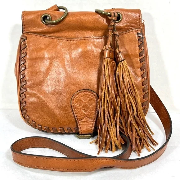 🤎 Patricia Nash Leather Tassel Crossbody Bag – Brown - Picture 2 of 9